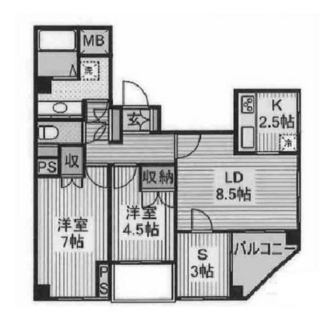 東京都荒川区東尾久１丁目 賃貸マンション 2SLDK