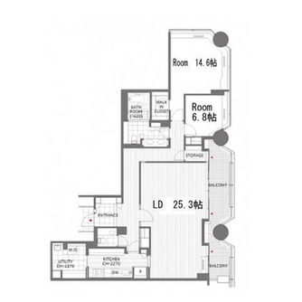 東京都港区赤坂２丁目 賃貸マンション 2LDK