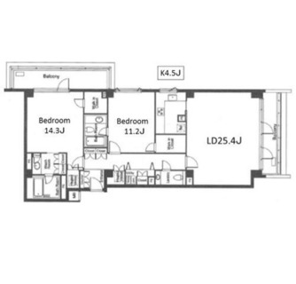 東京都港区赤坂６丁目 賃貸マンション 2LDK