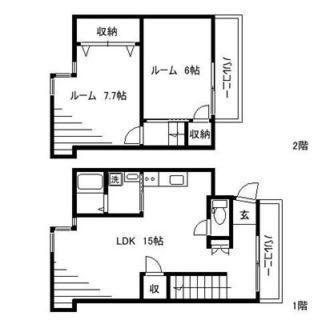 東京都足立区千住仲町 賃貸マンション 2LDK